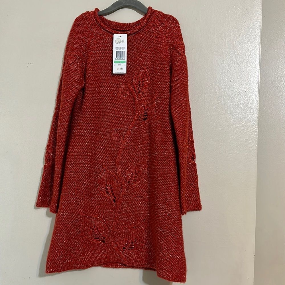 Peek knit girl’s dress